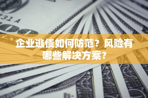 北京企业逃债如何防范？风险有哪些解决方案？