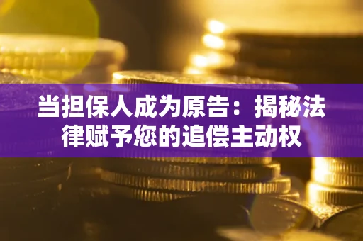 北京当担保人成为原告：揭秘法律赋予您的追偿主动权